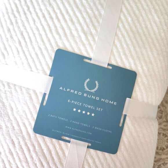 ALFRED SUNG towel 6 pieces set 2 bath 2 hand and 2 wash towels - Picture 8 of 15